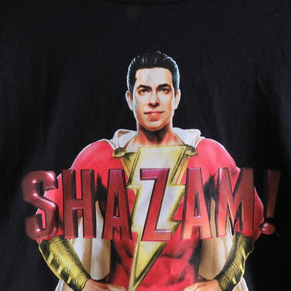 DC COMICS 100% Cotton Shazam! Black Poster T-Shirt - Size M NWOT - Picture 4 of 8